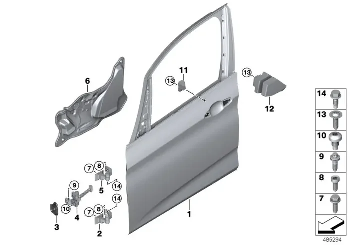 Genuine BMW 51487393025 F46 Crashpad, Door, Front Left (Inc. 218dX, 214d & 218i)