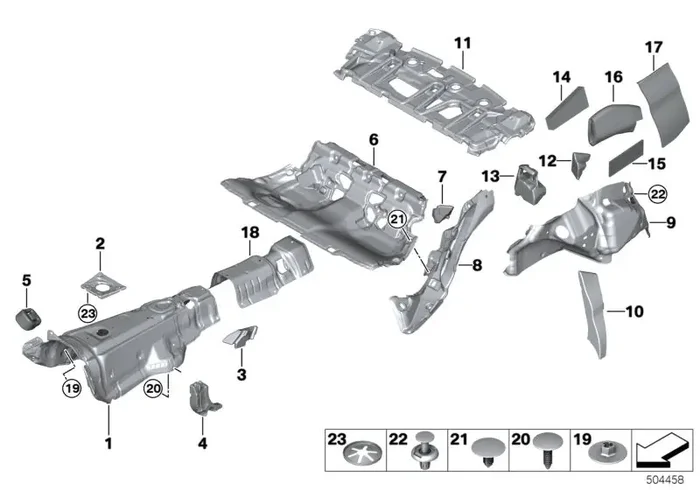 Genuine BMW 51487445266 G20 G21 Sound Insulat., Accelerator Pedal Mod. LHD (Inc. 330i, 320dX & 320i)