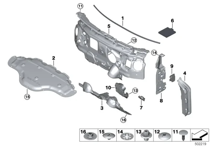 Genuine BMW 51487449963 F44 Steering Column Cover LHD (Inc. 118i, 116d & X2 25iX)