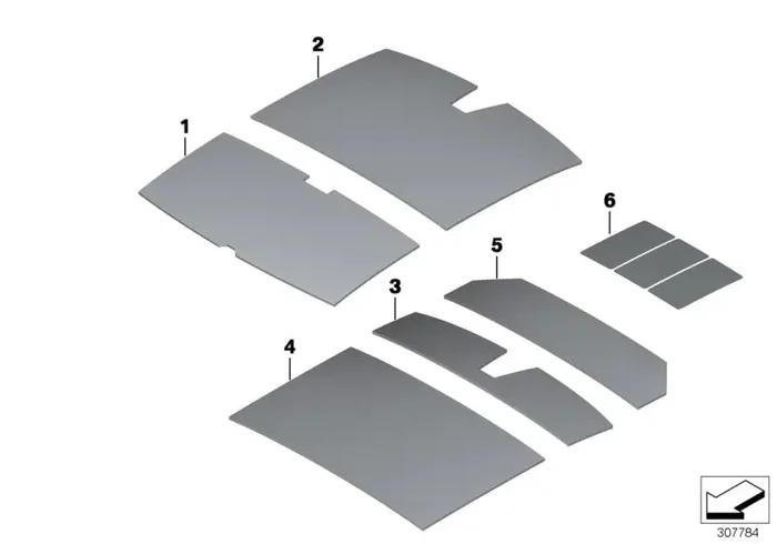 Genuine BMW 51489116285 Sound Insulating Roof Front (Inc. 525d, 530dX & 535dX)