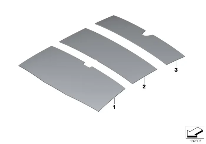 Genuine BMW 51489137183 Sound Insulating Roof Front (Inc. 535i, 535d & 550iX 4.0)