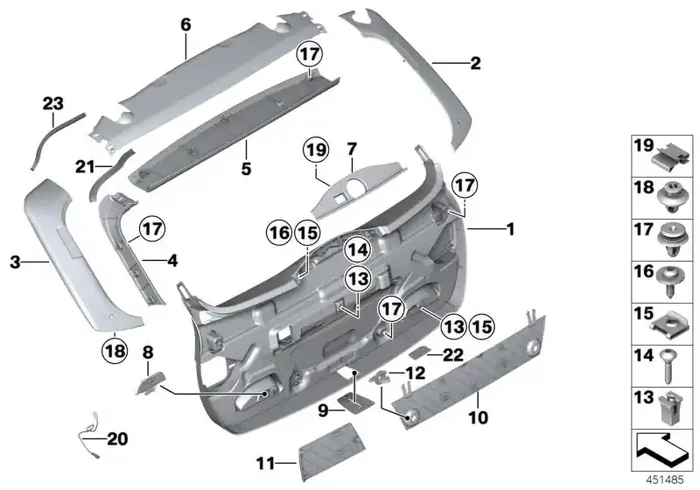Genuine BMW 51497292920 Trim, Side Inner Right EVERESTGRAU (Inc. 318dX, 320d & 320dX)