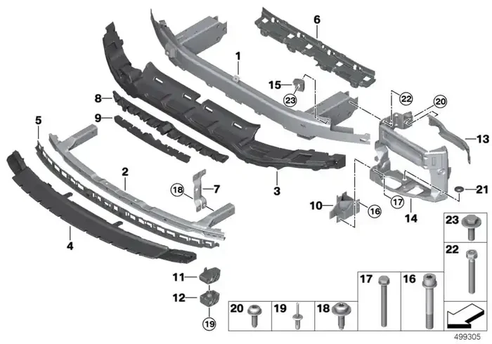 Genuine BMW 51747359810 G15 Covering Cross Member (Inc. 840dX, 840iX & M850iX)