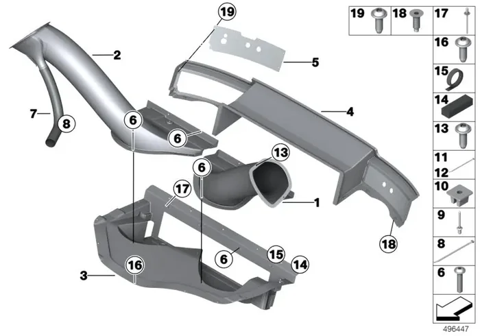 Genuine BMW 51748419943 Air Duct, Transmission LINKS/LH (Inc. M6 GT3)