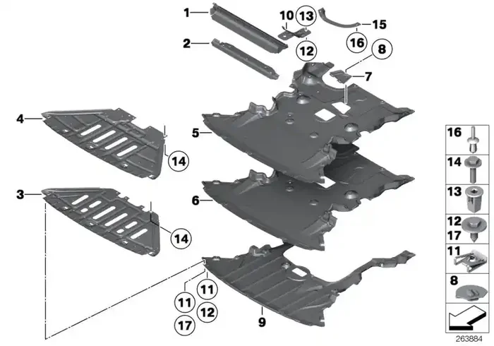Genuine BMW 51752990573 E84 Underhood Shield (Inc. X1)