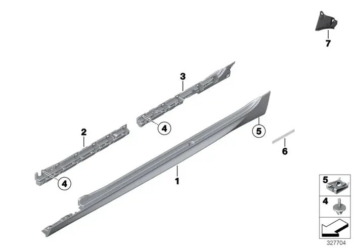 Genuine BMW 51778052655 Door Sill Cover, Primed Left M (Inc. 650iX 4.0, 640iX & 640dX)