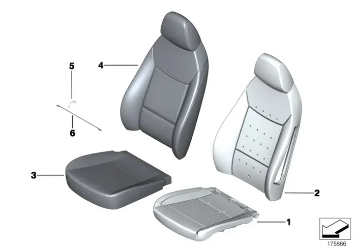 Genuine BMW 52107213911 E89 Cover, Basic Backrest, Leather, Left SCHWARZ (Inc. Z4 35is, Z4 23i & Z4 18i)