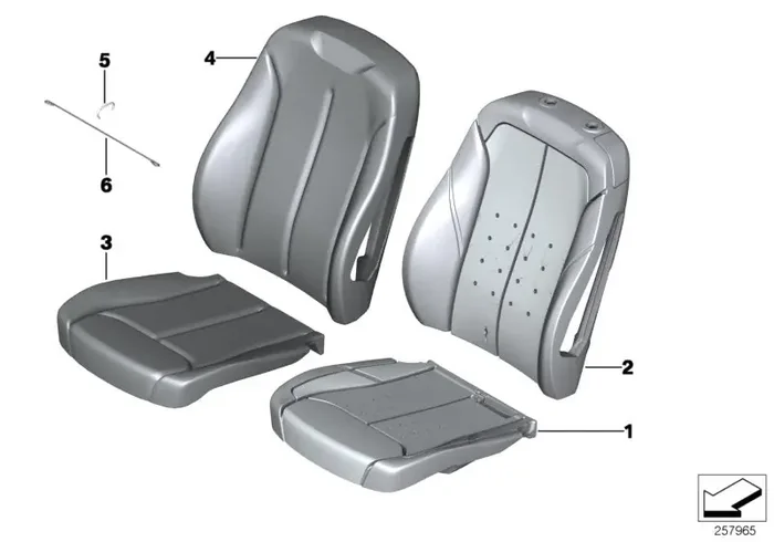 Genuine BMW 52107308728 Cover Backrest Vinyl Right SCHWARZ (Inc. 328iX, 420dX & 330e)
