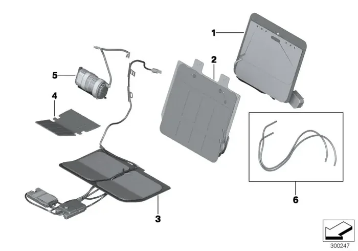 Genuine BMW 52107313640 RR4 F15 Lordosis Pad (Inc. 750LiX 4.0, X5 35iX & Hybrid 7L)