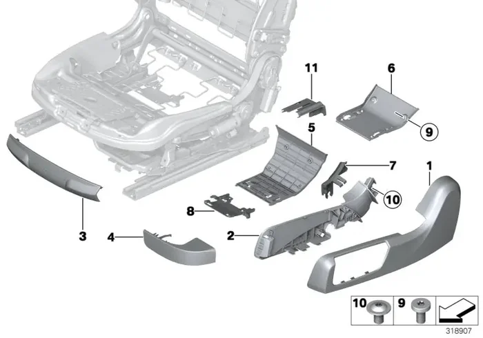 Genuine BMW 52107345652 Belt Protector (Inc. 650iX, 640dX & M6)