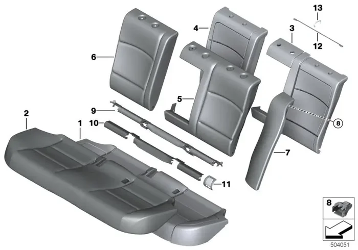 Genuine BMW 52207356839 Trim, Isofix, Outer Left ELFENBEIN WEISS (Inc. 520d, 535dX & 518d)