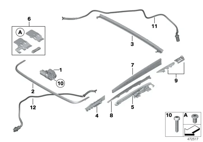 Genuine BMW 54107209282 Slipstream Deflector (Inc. Hybrid 5, 523i & 530i)