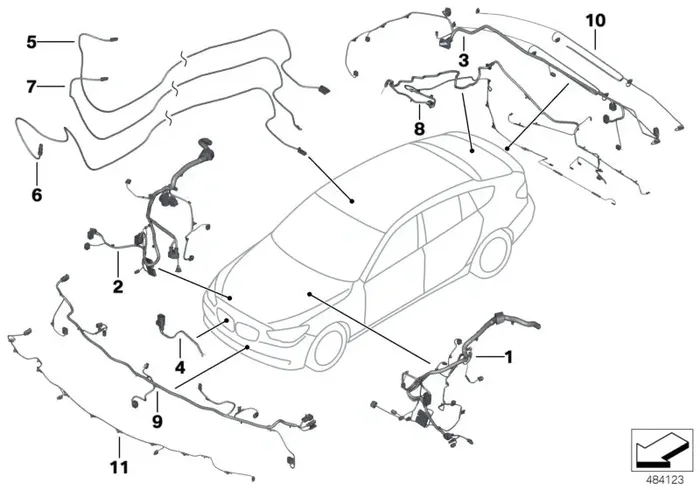 Genuine BMW 61119250778 Rear Repair Wiring Set (Inc. 730Ld, 525d & Hybrid 7L)