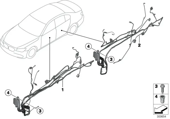 Genuine BMW 61129282073 Co-Driver‘s Side Door Cable Harness (Inc. 530d, 525dX & 530i)