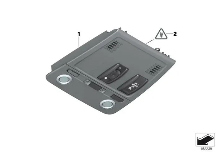 Genuine BMW 61319225936 E71 E72 E70 Switch Unit Roof HImmELGRAU (Inc. X5)