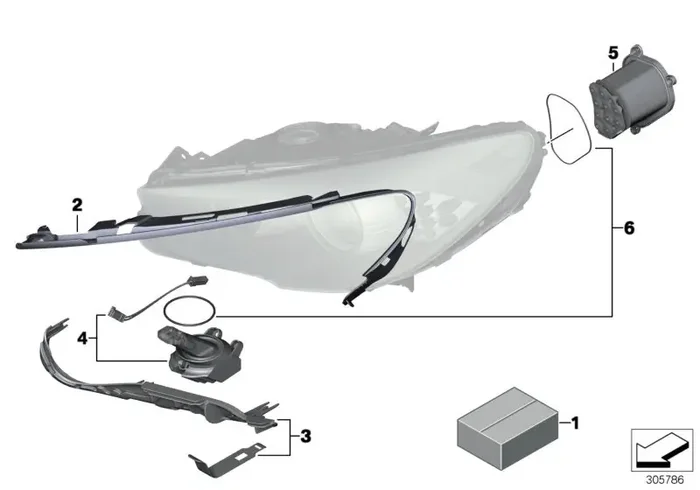 Genuine BMW 63127262836 Insert For Turn Signal, Right (Inc. 535i, 550i & 535iX)