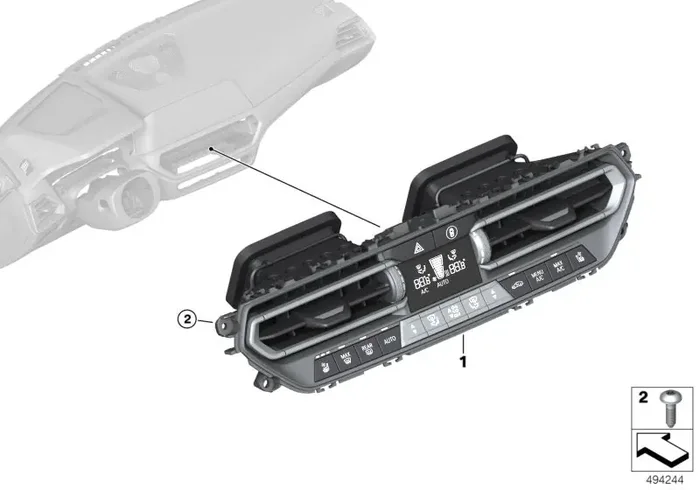 Genuine BMW 64119459480 G21 G29 G20 Automatic Air Conditioning Control (Inc. 320d, 320iX & Z4 30i)