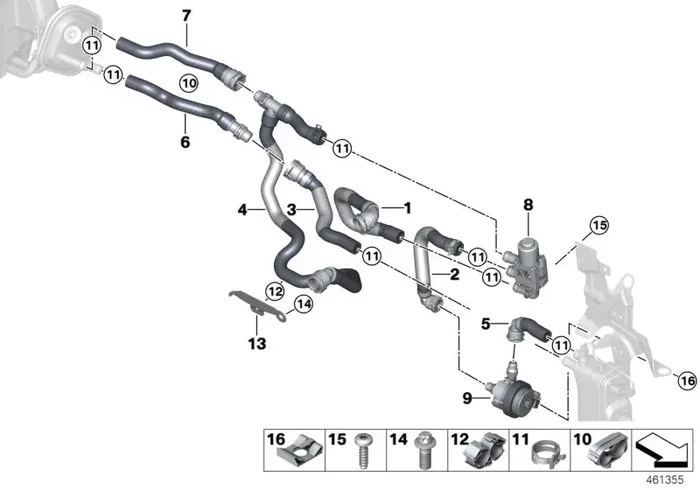 Genuine BMW 64219361962 Hose Clamp (Inc. 330e)