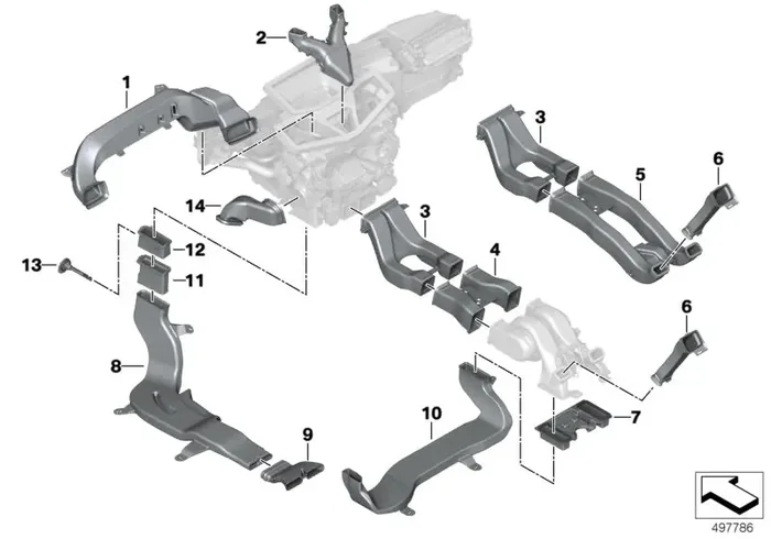 Genuine BMW 64227481848 G06 Air Duct, Rear Compartment, Rear Right (Inc. X6)