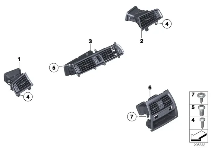 Genuine BMW 64229142588 Fresh Air Grille, Left (Inc. 530d 155kW, 550iX 4.0 & 550iX 4.4)