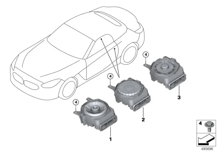 Genuine BMW 65132622624 G29 Central Bass, Right HIFI SYSTEM (Inc. Z4 M40i, Z4 30i & Z4 20i)
