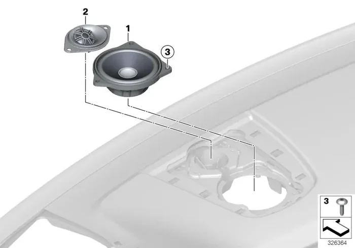 Genuine BMW 65136809632 G06 Top-Hifi Loudspeaker Tweeter (Inc. X6 M50iX & X7)