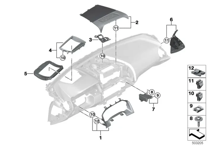 Genuine BMW 65139867047 G14 G15 F91 Cover, Center Speaker B&W (Inc. 840dX, 840i & 840iX)
