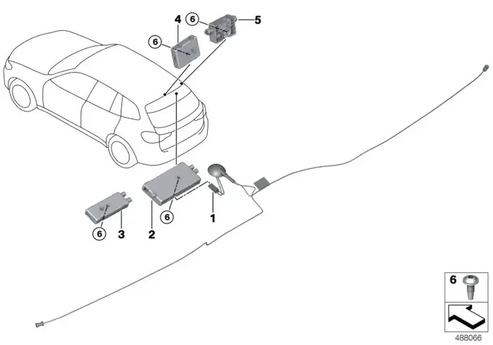 Genuine BMW 65206840268 Antenna Amplifier Fm2 (Inc. X4)