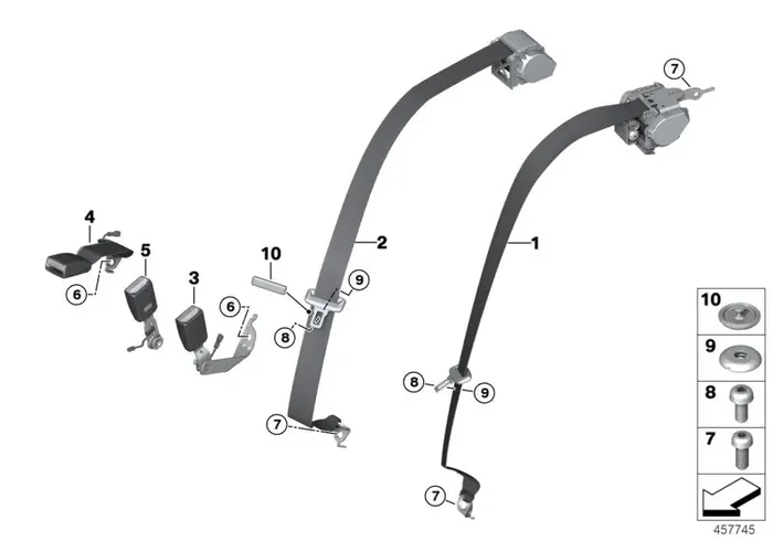Genuine BMW 72117435930 G11 Lower Belt Rear Center CANBERRABEIGE (Inc. M760iX, 745e & 730d)