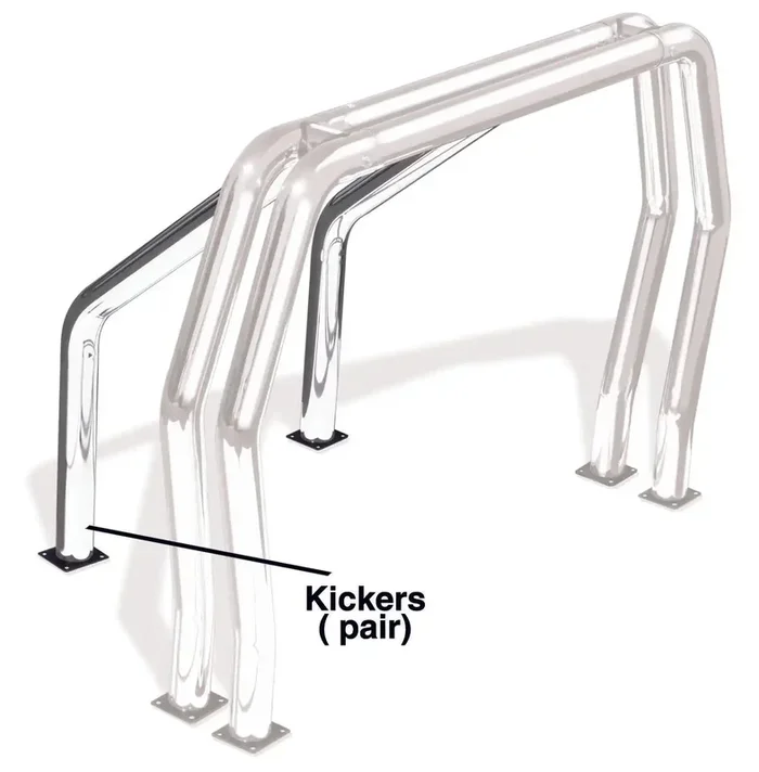 Go Rhino 9370C – Bed Bar Component Pair of Kickers (Between wheel wells) Chrome