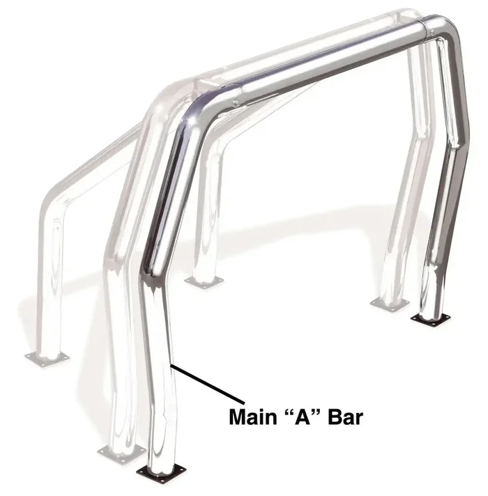 Go Rhino 94001C – Bed Bar Component “A Additional Chrome