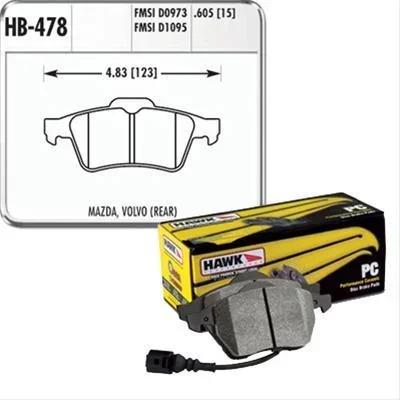 Hawk Performance Ceramic Brake Pads – Rear | 2013-2014 Ford Focus ST (HB478Z.605)