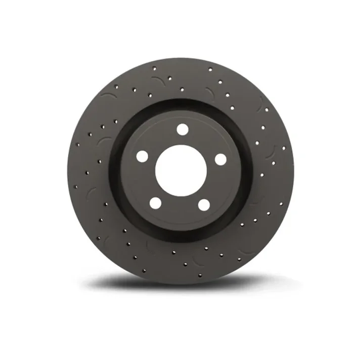 Hawk Talon Drilled & Slotted Front Brake Rotor Set | 2008-2015 Mitsubishi Lancer Evo GSR AWD (HTC4985)