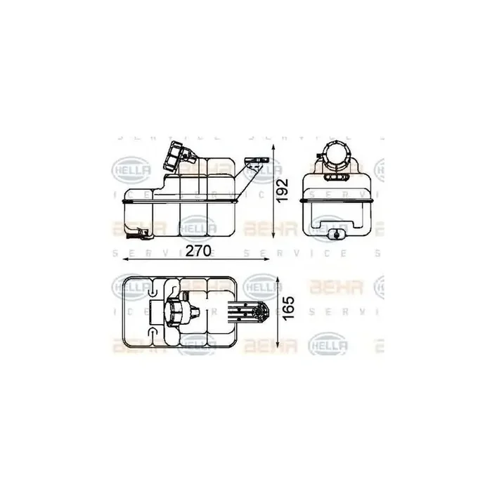 Hella 8MA 376 705-271 Coolant Expansion Tank