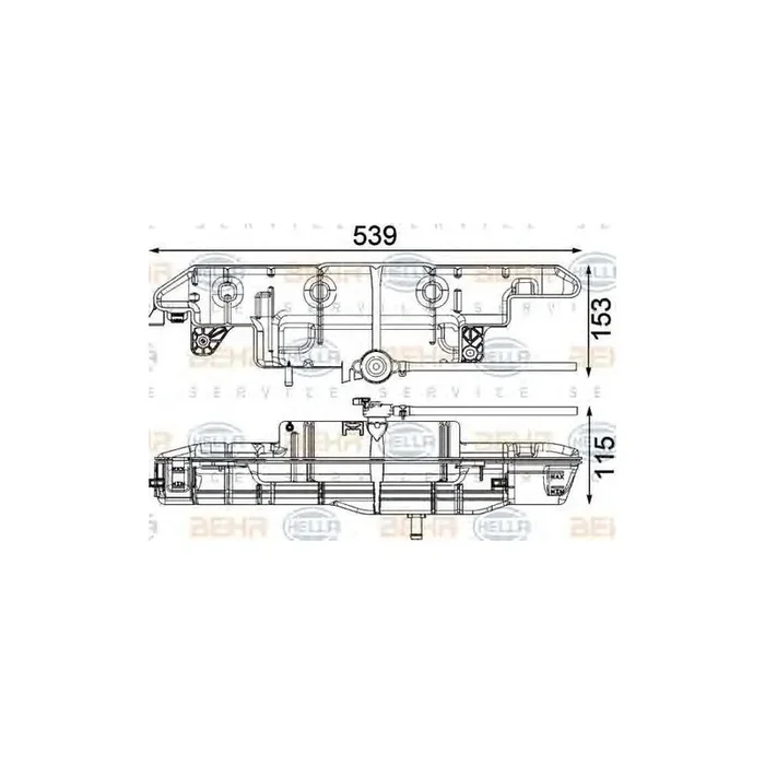 Hella 8MA 376 751-211 Coolant Expansion Tank