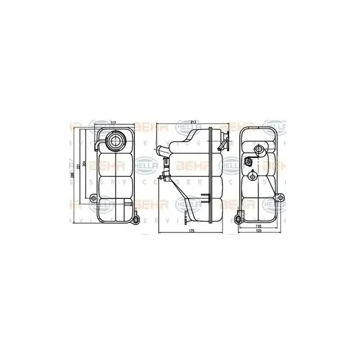 Hella 8MA 376 755-191 Coolant Expansion Tank