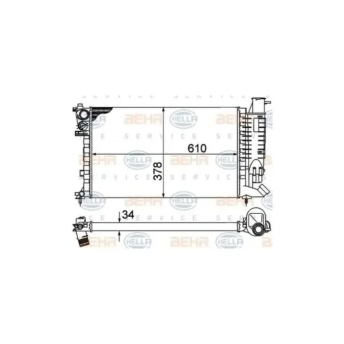 Hella 8MK 376 707-021 Engine Radiator