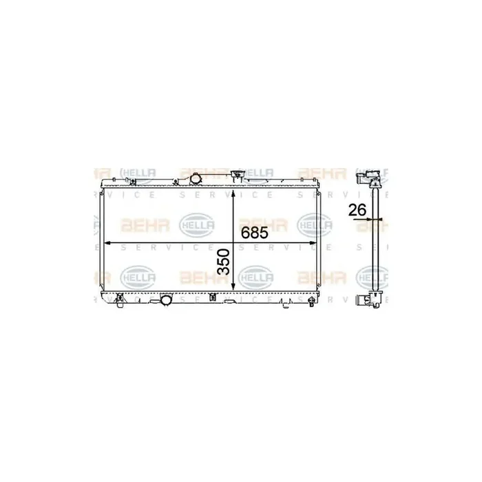 Hella 8MK 376 708-391 Engine Radiator