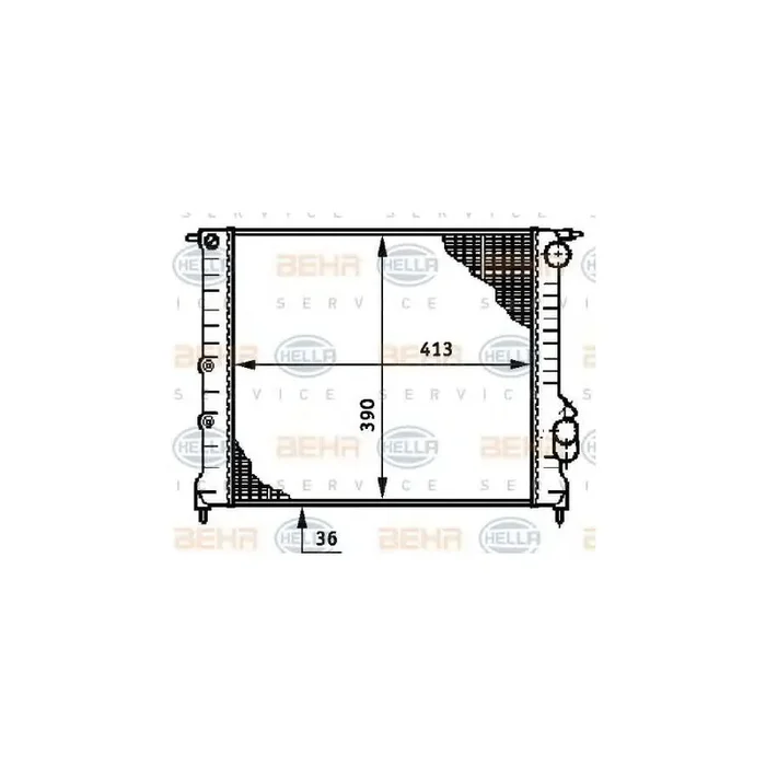 Hella 8MK 376 708-611 Engine Radiator For Renault Rapid Van (F40, G40)