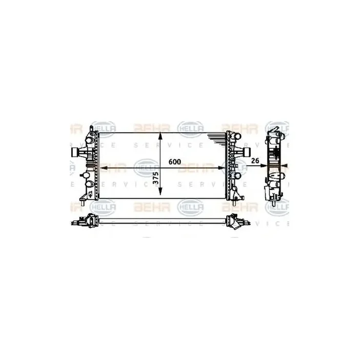 Hella 8MK 376 710-661 Engine Radiator For Opel Astra