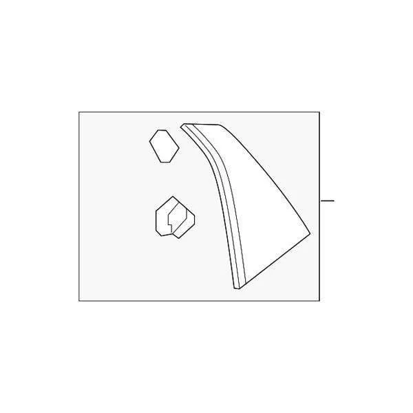Honda OEM Rear Door Window Quarter Garnish – Passenger Side | 17-21 Honda Civic Hatch (72721-TGG-A01)