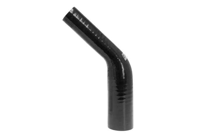 HPS 1/2 ” – 5/8 ” 4-ply Reinforced Silicone 45 Elbow Reducer Coupler | Universal (HTSER45-050-062-BLK)