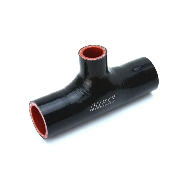 HPS 1.25 ” ID , 1 ” ID branch Black Silicone Coupler Coolant T Hose Tee Adapter