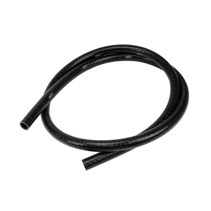 HPS 1/4 ” (6mm), FKM Lined Oil Resistant High Temperature Reinforced Silicone Hose, 9 Feet, Black