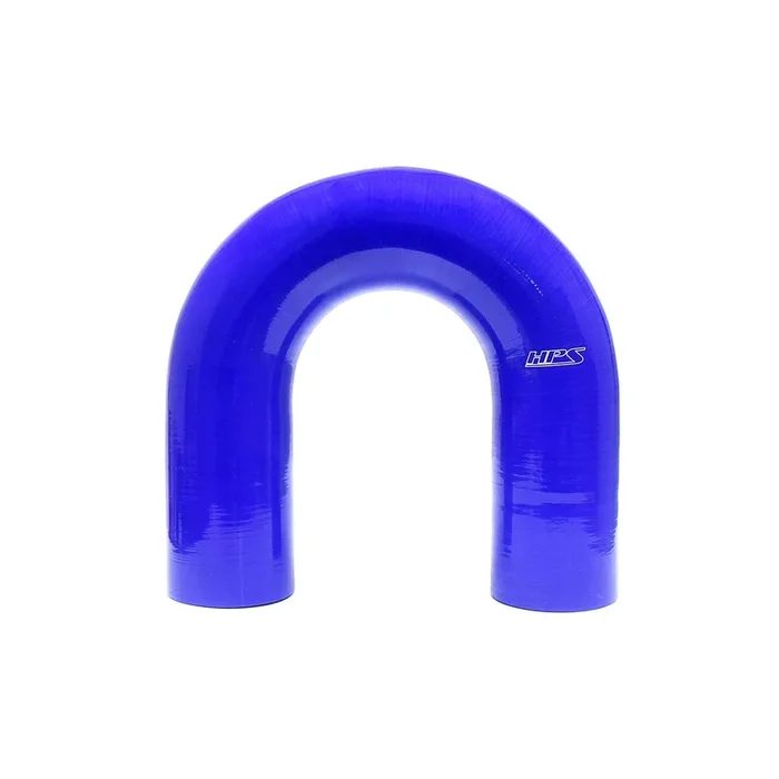 HPS 2-3/8 ” ID High Temp 4-ply Reinforced Silicone 180 Degree U Bend Elbow Coupler Hose Blue (60mm ID)