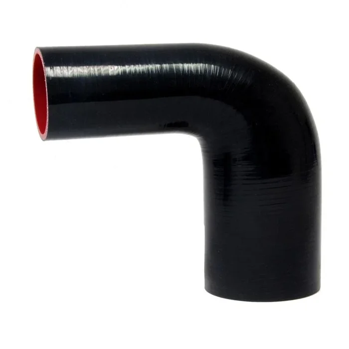HPS 3 ” – 3-1/4 ” ID Silicone 90 Degree Reducer Hose | Universal (HTSER90-300-325-BLK)