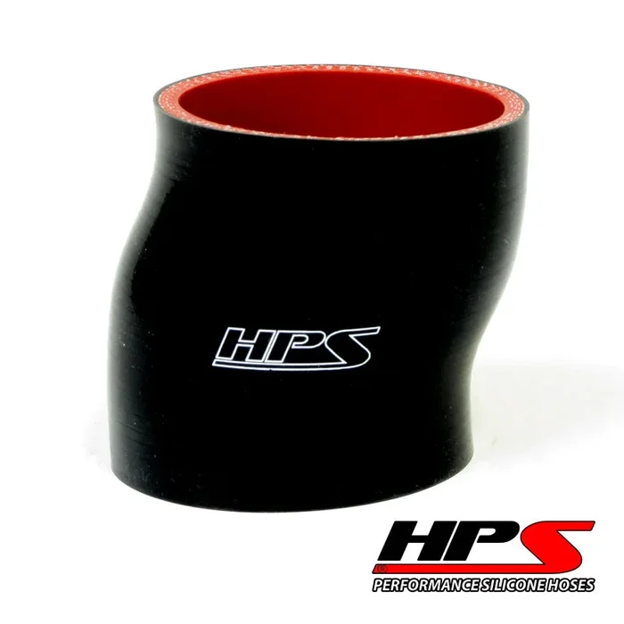 HPS 3 ” ID , 3 ” Long High Temp 4-ply Reinforced Silicone Offset Coupler Hose Black (76mm ID , 76mm Length)
