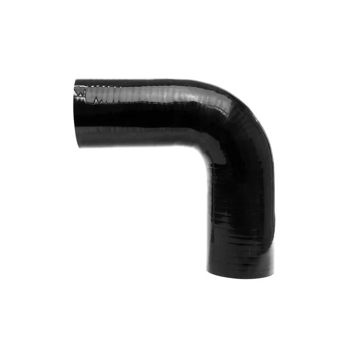 HPS 5/16 ” ID, 10 ” Leg, Silicone 90 Degree Elbow Coupler Hose, High Temp 4-ply Reinforced, Black (8mm ID)