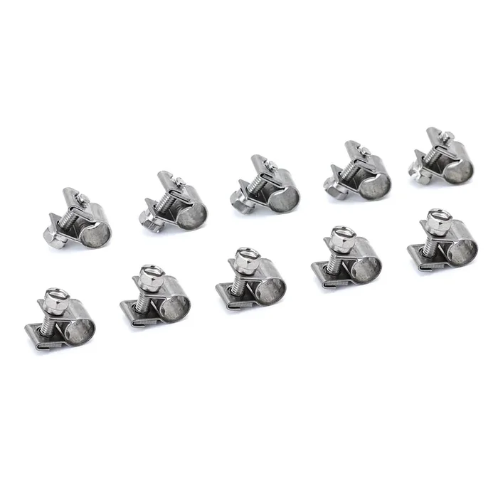 HPS #9 Stainless Steel Fuel Injection Hose Clamps 10pc Pack 9/32 ” – 23/64 ” (7mm – 9mm)