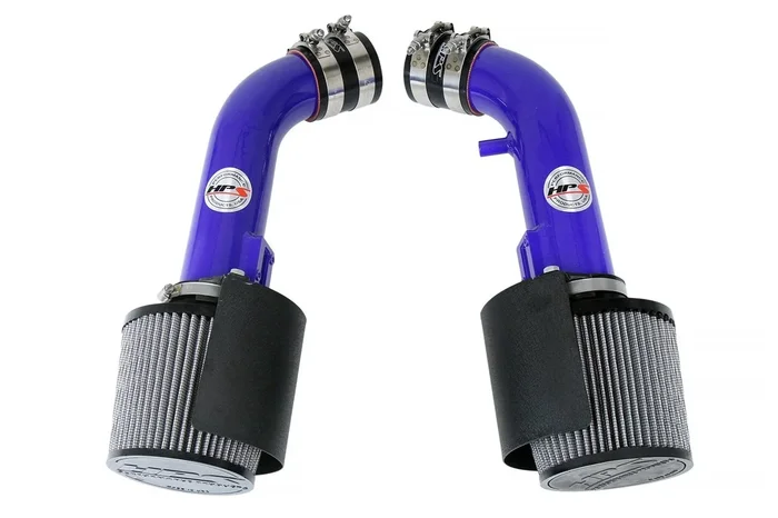 HPS Performance Short Ram Air Intake Nissan 370Z 3.7L V6 (2009-2020) Blue / Polish / Red / Black